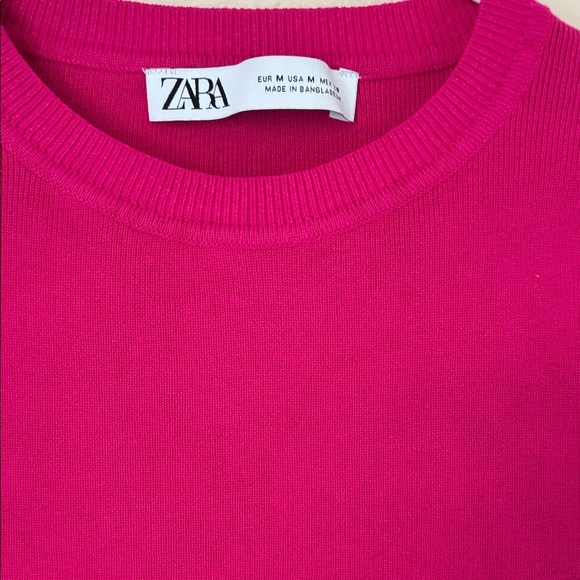 Zara Bright Pink Crop Top - Picture 3 of 5